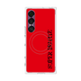 プレミアムスクエアケース with SnapMag［ SUPER PRIVATE - ロゴ - Red&Black ］