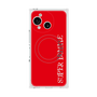 プレミアムスクエアケース with SnapMag［ SUPER PRIVATE - ロゴ - Red ］