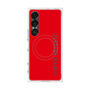 プレミアムスクエアケース with SnapMag［ SUPER PRIVATE - ロゴ - Red ］