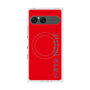 プレミアムスクエアケース with SnapMag［ SUPER PRIVATE - ロゴ - Red ］
