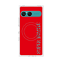 プレミアムスクエアケース with SnapMag［ SUPER PRIVATE - ロゴ - Red ］