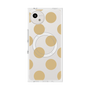 プレミアムスクエアケース with SnapMag［ シンプルドット - Beige ］