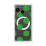 プレミアムスクエアケース with SnapMag［ シンプルドット - Green ］