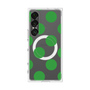 プレミアムスクエアケース with SnapMag［ シンプルドット - Green ］