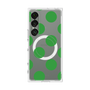 プレミアムスクエアケース with SnapMag［ シンプルドット - Green ］