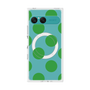 プレミアムスクエアケース with SnapMag［ シンプルドット - Green ］