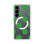 プレミアムスクエアケース with SnapMag［ シンプルドット - Green ］