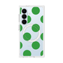 プレミアムスクエアケース with SnapMag［ シンプルドット - Green ］