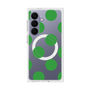 プレミアムスクエアケース with SnapMag［ シンプルドット - Green ］