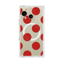 プレミアムスクエアケース with SnapMag［ シンプルドット - Red ］