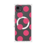 プレミアムスクエアケース with SnapMag［ シンプルドット - Pink ］