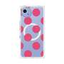 プレミアムスクエアケース with SnapMag［ シンプルドット - Pink ］