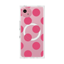 プレミアムスクエアケース with SnapMag［ シンプルドット - Pink ］