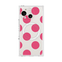 プレミアムスクエアケース with SnapMag［ シンプルドット - Pink ］