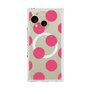 プレミアムスクエアケース with SnapMag［ シンプルドット - Pink ］