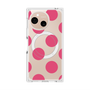 プレミアムスクエアケース with SnapMag［ シンプルドット - Pink ］