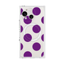 プレミアムスクエアケース with SnapMag［ シンプルドット - Purple ］