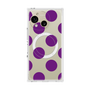 プレミアムスクエアケース with SnapMag［ シンプルドット - Purple ］