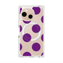 プレミアムスクエアケース with SnapMag［ シンプルドット - Purple ］