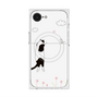 プレミアムスクエアケース with SnapMag［ 夢中に覗く三毛ねこ ］
