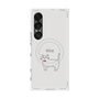 プレミアムスクエアケース with SnapMag［ 蝶ネクタイねこ - White ］