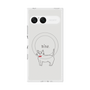プレミアムスクエアケース with SnapMag［ 蝶ネクタイねこ - White ］