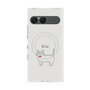 プレミアムスクエアケース with SnapMag［ 蝶ネクタイねこ - White ］