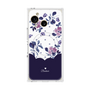プレミアムスクエアケース with SnapMag［ ツインドットフラワー - Navy ］