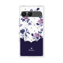 プレミアムスクエアケース with SnapMag［ ツインドットフラワー - Navy ］