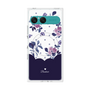 プレミアムスクエアケース with SnapMag［ ツインドットフラワー - Navy ］