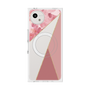 プレミアムスクエアケース with SnapMag［ マーブルトライアングルパレット - Pink ］