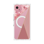 プレミアムスクエアケース with SnapMag［ マーブルトライアングルパレット - Pink ］