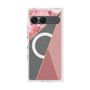 プレミアムスクエアケース with SnapMag［ マーブルトライアングルパレット - Pink ］