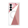 プレミアムスクエアケース with SnapMag［ マーブルトライアングルパレット - Pink ］