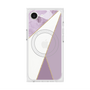 プレミアムスクエアケース with SnapMag［ マーブルトライアングルパレット - Purple ］