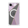 プレミアムスクエアケース with SnapMag［ マーブルトライアングルパレット - Purple ］