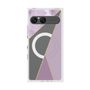 プレミアムスクエアケース with SnapMag［ マーブルトライアングルパレット - Purple ］