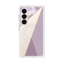 プレミアムスクエアケース with SnapMag［ マーブルトライアングルパレット - Purple ］
