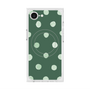 プレミアムスクエアケース with SnapMag［ 水彩ドット・レトロカラー - Green ］