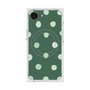 プレミアムスクエアケース with SnapMag［ 水彩ドット・レトロカラー - Green ］