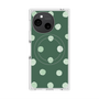 プレミアムスクエアケース with SnapMag［ 水彩ドット・レトロカラー - Green ］