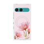 プレミアムスクエアケース with SnapMag［ Natural Flower - Pink ］