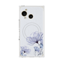 プレミアムスクエアケース with SnapMag［ Natural Flower - blue ］