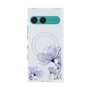 プレミアムスクエアケース with SnapMag［ Natural Flower - blue ］