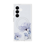 プレミアムスクエアケース with SnapMag［ Natural Flower - blue ］