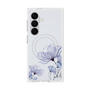 プレミアムスクエアケース with SnapMag［ Natural Flower - blue ］