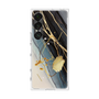 プレミアムスクエアケース with SnapMag［ Marble Nuance Painting Black ］