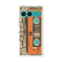 プレミアムスクエアケース with SnapMag［ RETORO CASSETTE TAPE - Skeleton Orange ］