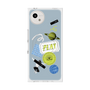 プレミアムスクエアケース with SnapMag［ Playful sticker - Dusty Blue ］