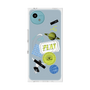 プレミアムスクエアケース with SnapMag［ Playful sticker - Dusty Blue ］